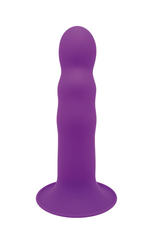 Solid Love Premium Ribbed Dildo Purple