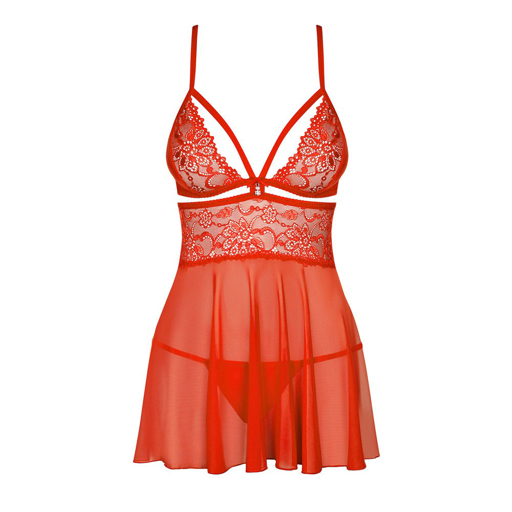 Obsessive Babydoll And String Red - UABDSM