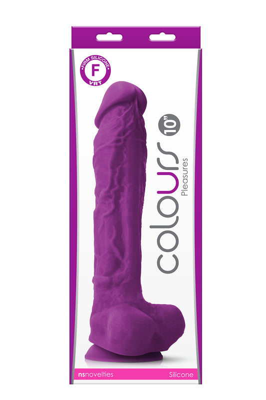 Colours Pleasures 10inch Dildo Purple
