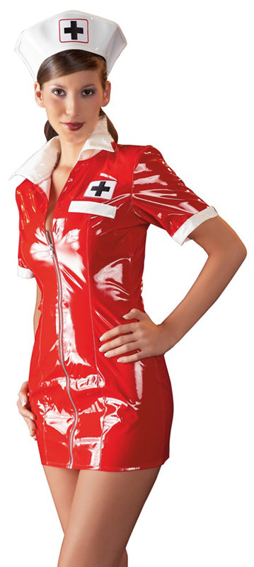 Vinyl Nurse Dress Red - UABDSM