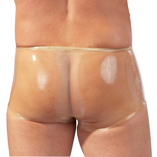 Latex Boxer Shorts With Penis Sleeve - Transparent - UABDSM
