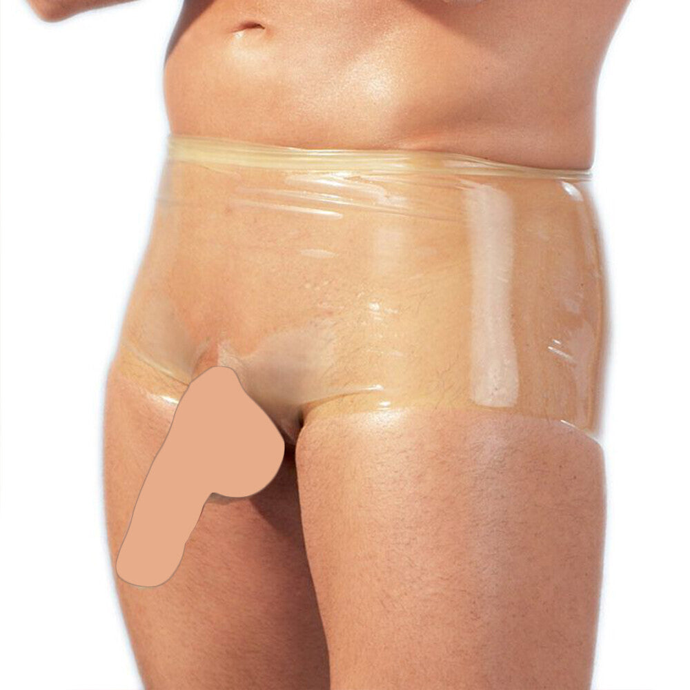 LateX Boxers With Penis Sleeve Clear - UABDSM
