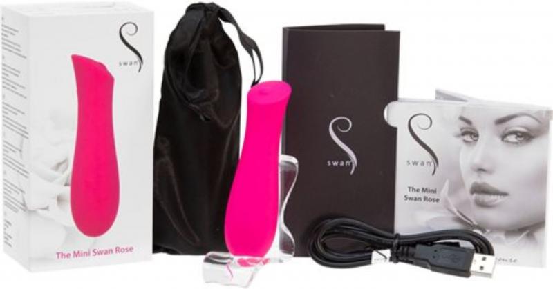 Mini Swan Rose Vibrator - Pink - UABDSM