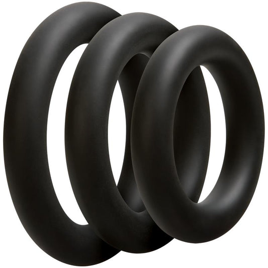 3 C-Ring Penis Set Thick Black - UABDSM