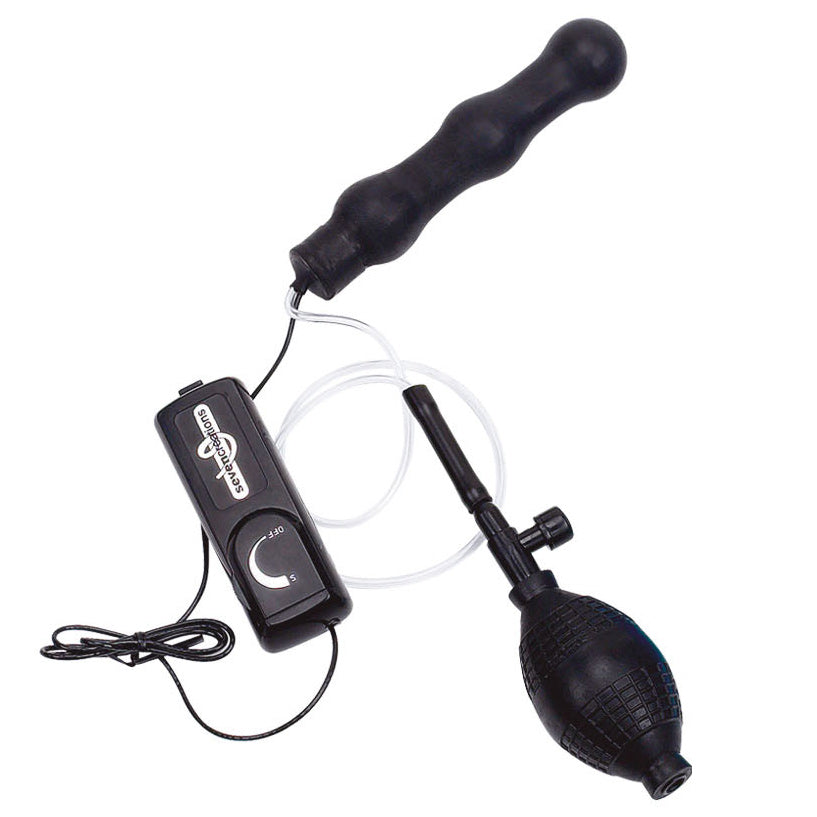 Zepplin Black Inflatable Vibrating Anal Wand - UABDSM