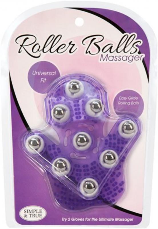 Roller Balls Massage Glove - Purple - UABDSM