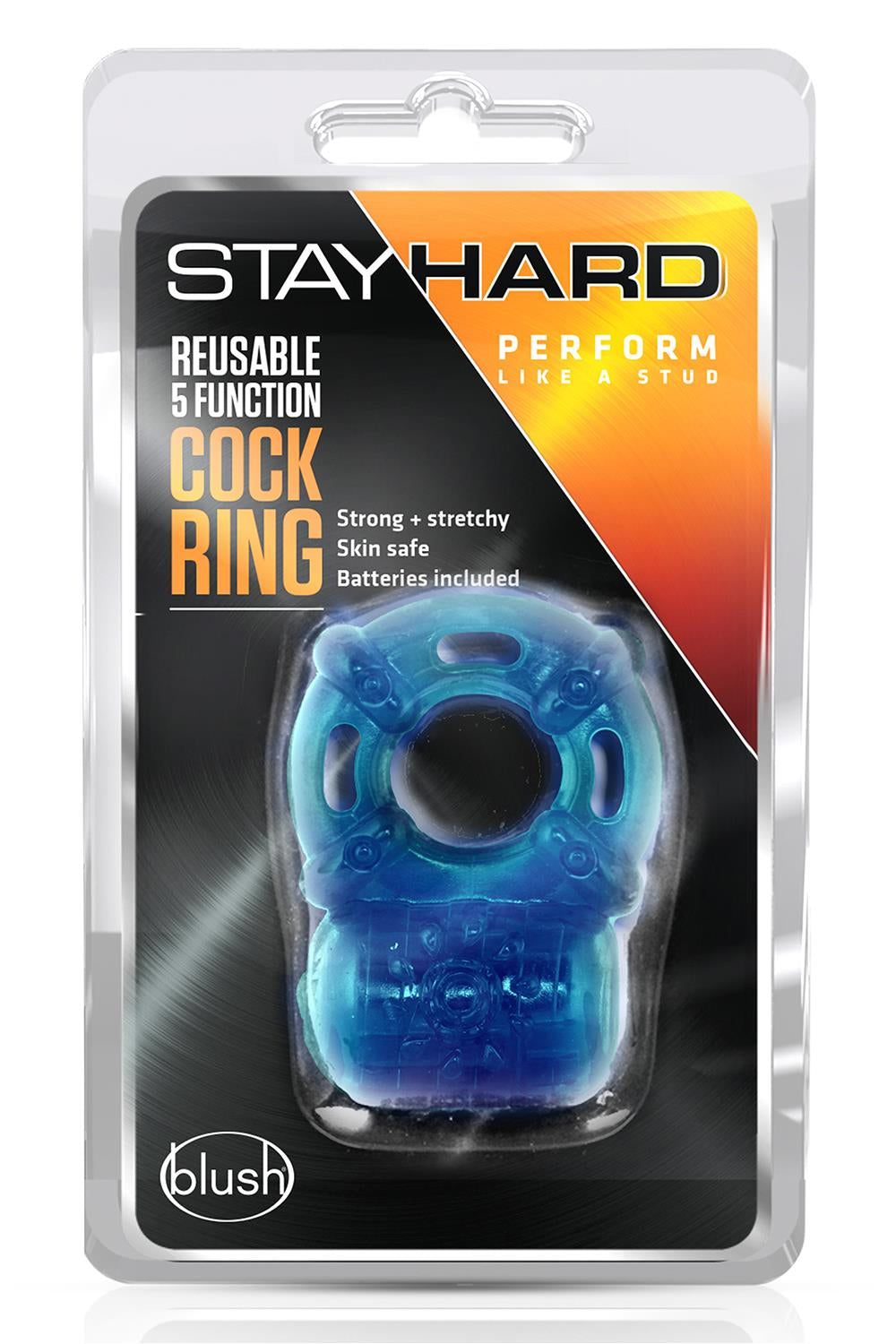 Stay Hard Reusable 5function Cock Ring