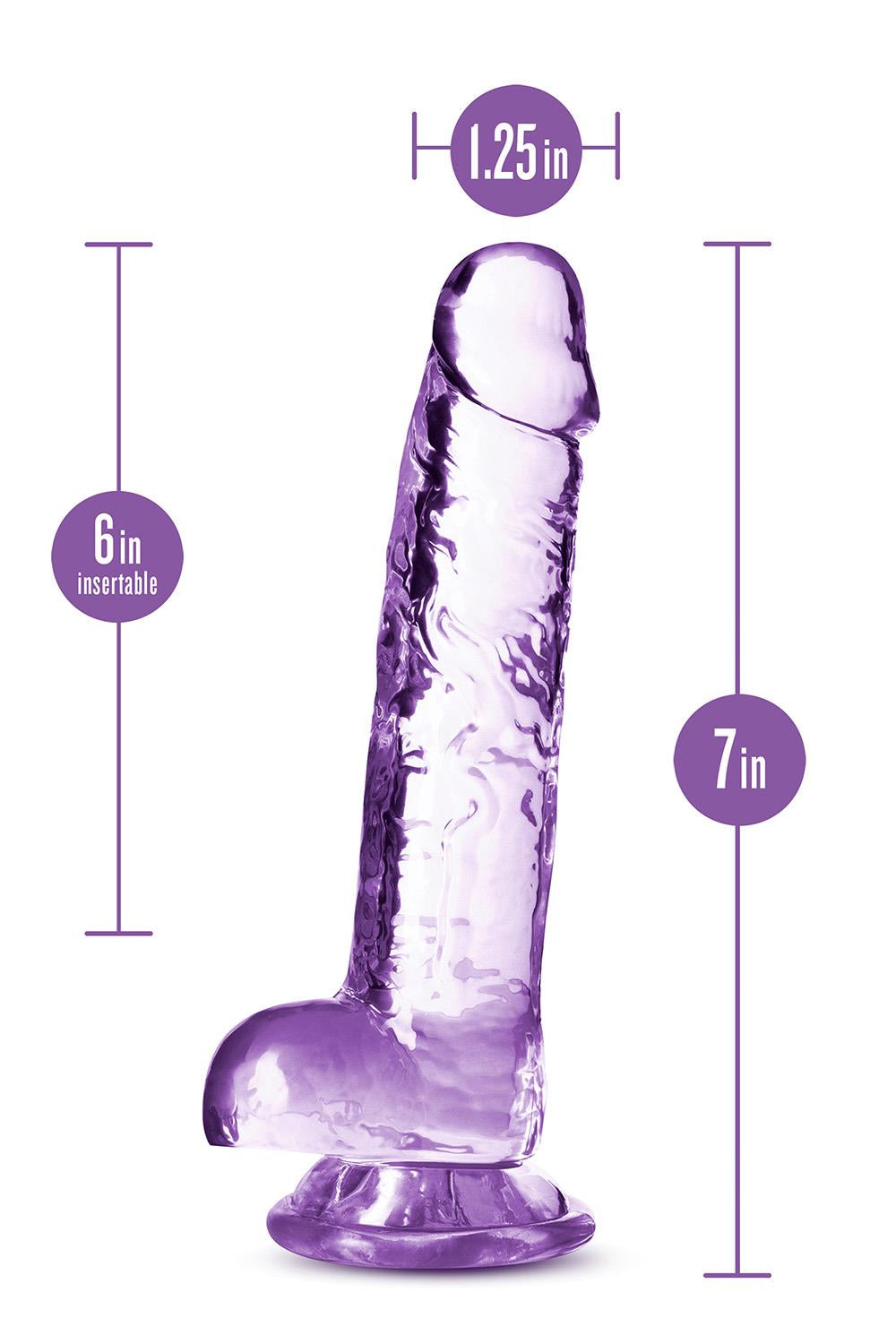 Naturally Yours  7 Crystalline Dildo  amethyst