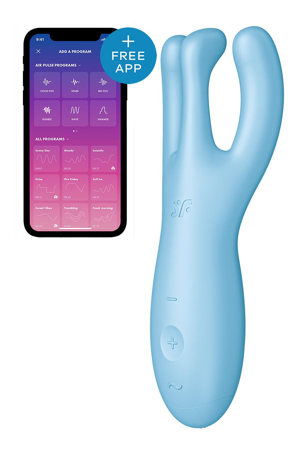 Satisfyer Threesome 4 Connect App Blue