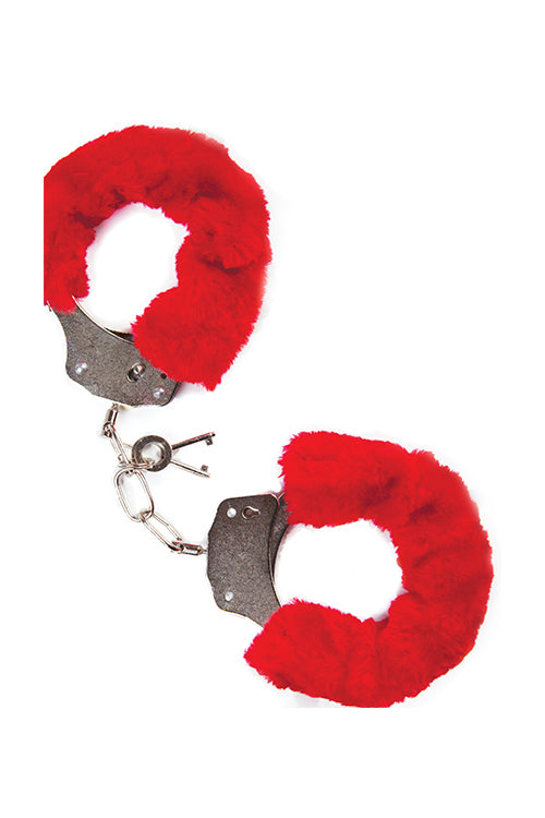 Mai No.38 Metal Furry Handcuffs Red