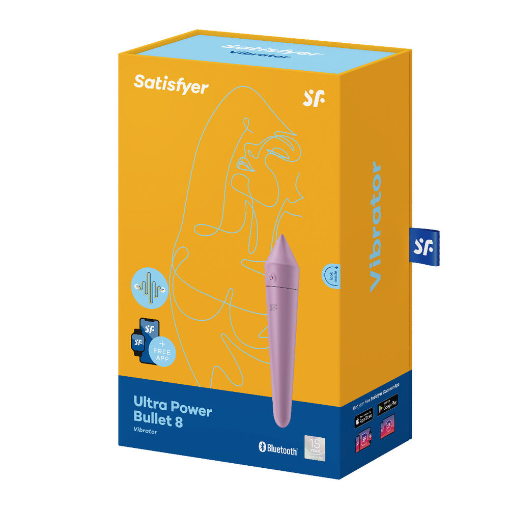 Satisfyer Ultra Power Bullet 8 With App Control Lilac - UABDSM