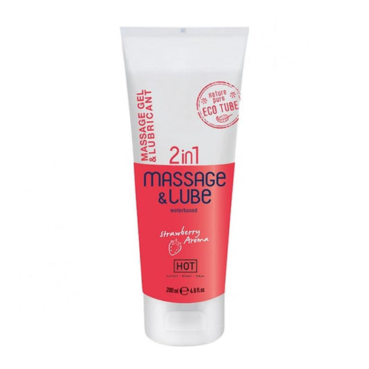 2 In 1 Hot Massage Gel And Lubricant - Strawberry - UABDSM