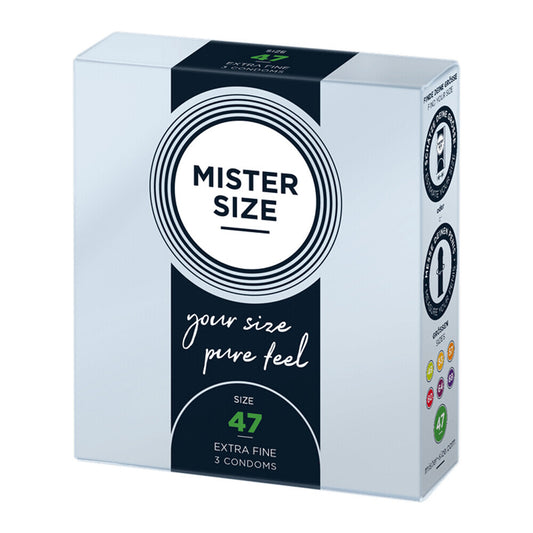 Mister Size 47mm Your Size Pure Feel Condoms 3 Pack - UABDSM