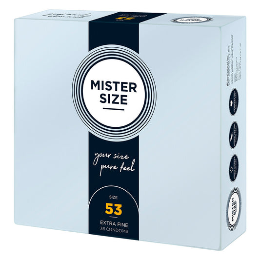Mister Size 53mm Your Size Pure Feel Condoms 36 Pack - UABDSM