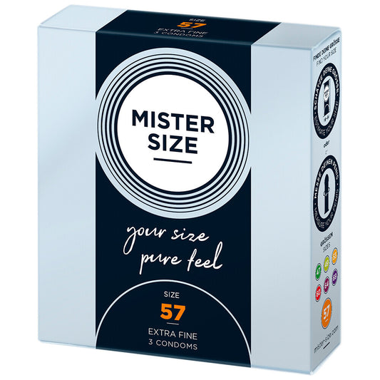 Mister Size 57mm Your Size Pure Feel Condoms 3 Pack - UABDSM