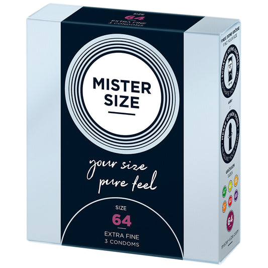 Mister Size 64mm Your Size Pure Feel Condoms 3 Pack - UABDSM