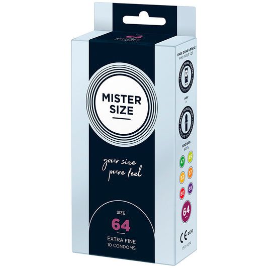 Mister Size 64mm Your Size Pure Feel Condoms 10 Pack - UABDSM