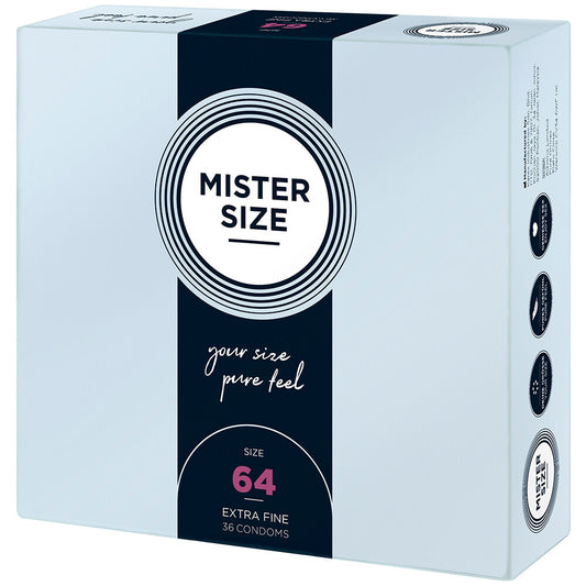 Mister Size 64mm Your Size Pure Feel Condoms 36 Pack - UABDSM