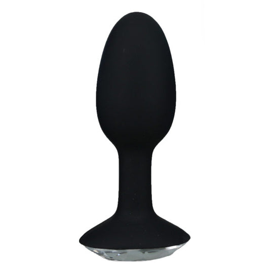 Crystal Amulet Silicone Black Butt Plug - UABDSM