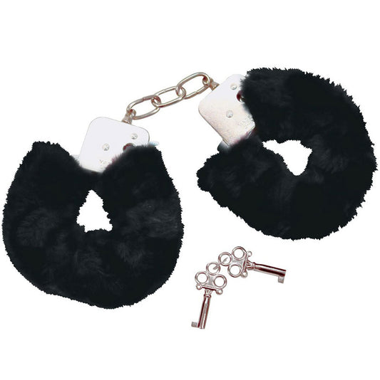 Bad Kitty Black Plush Handcuffs - UABDSM