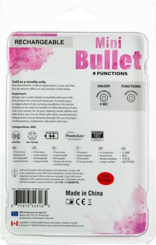 Mini Bullet Vibrator - Pink - UABDSM