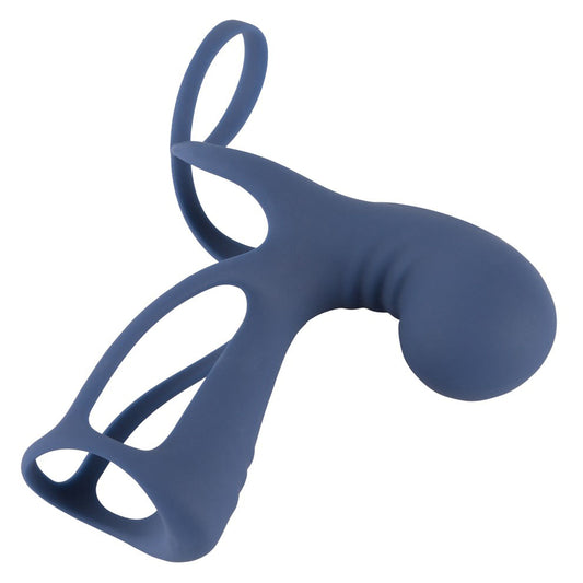Rechargeable Vibrating Cock Sleeve With Ball Ring - UABDSM