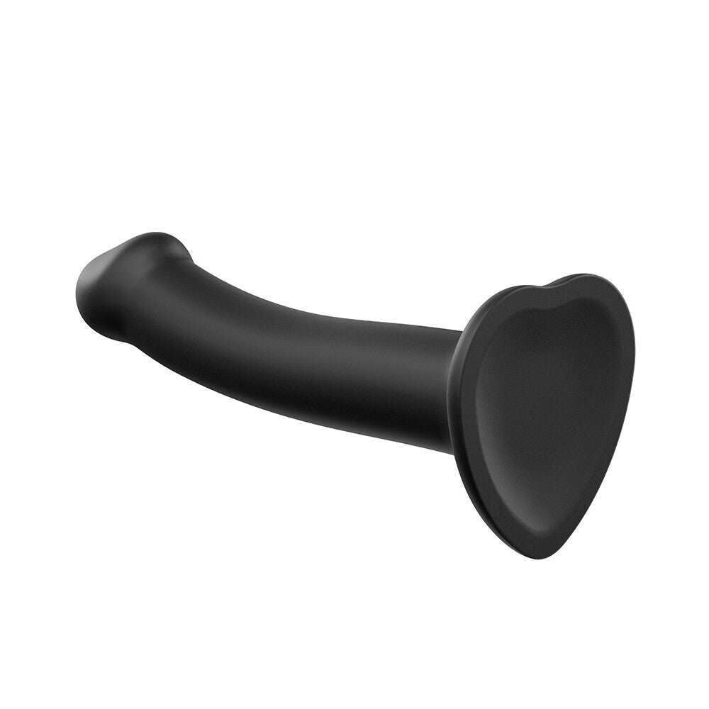 Strap On Me Silicone Dual Density Bendable Dildo Medium Black - UABDSM