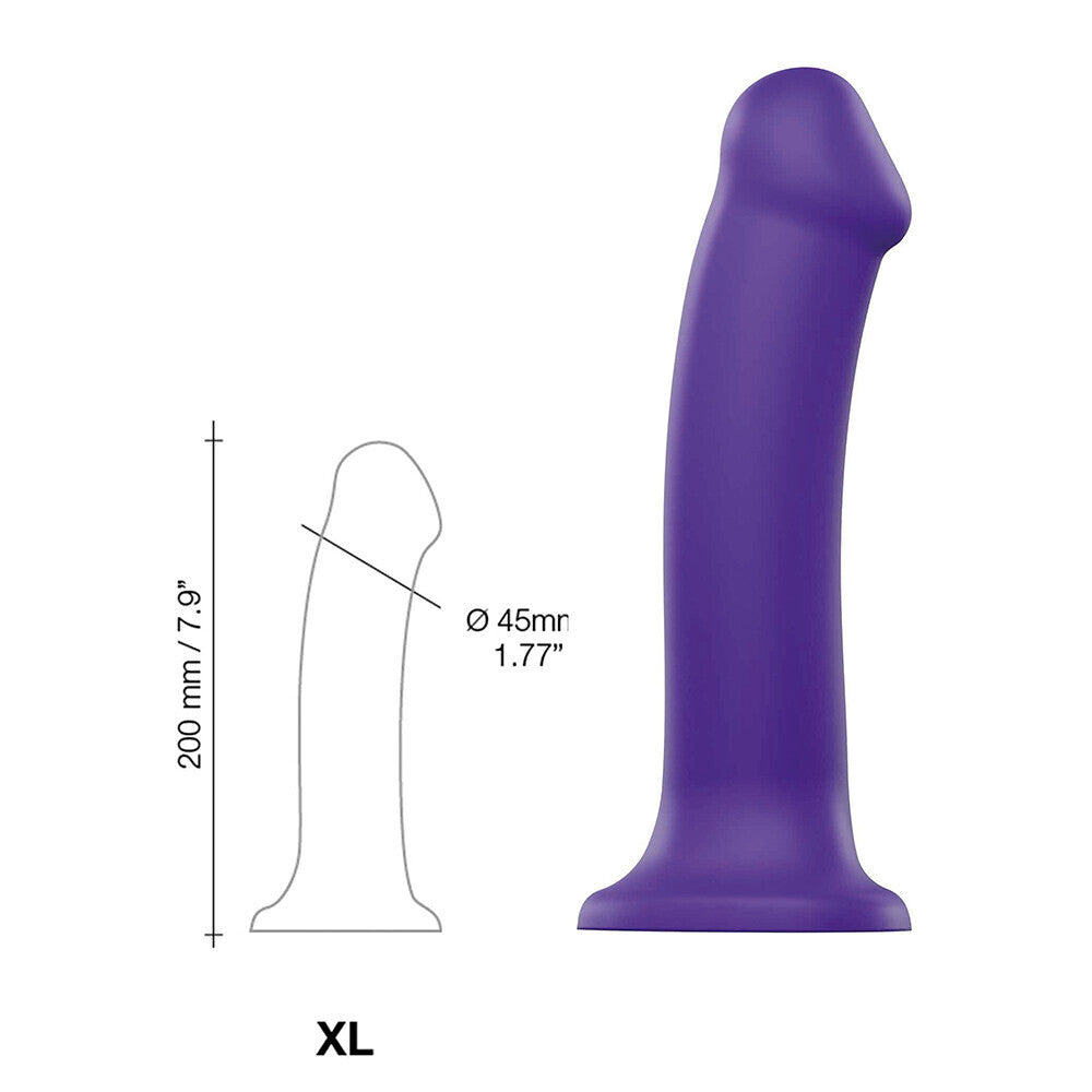 Strap On Me Silicone Dual Density Bendable Dildo XLarge Purple - UABDSM