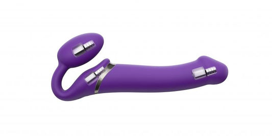 Strap On Me - Strapless Vibrating Strap-On Dildo - Size M - Purple - UABDSM