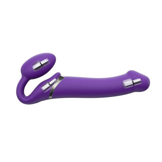 Strap On Me - Strapless Vibrating Strap-On Dildo - Size L - Purple - UABDSM