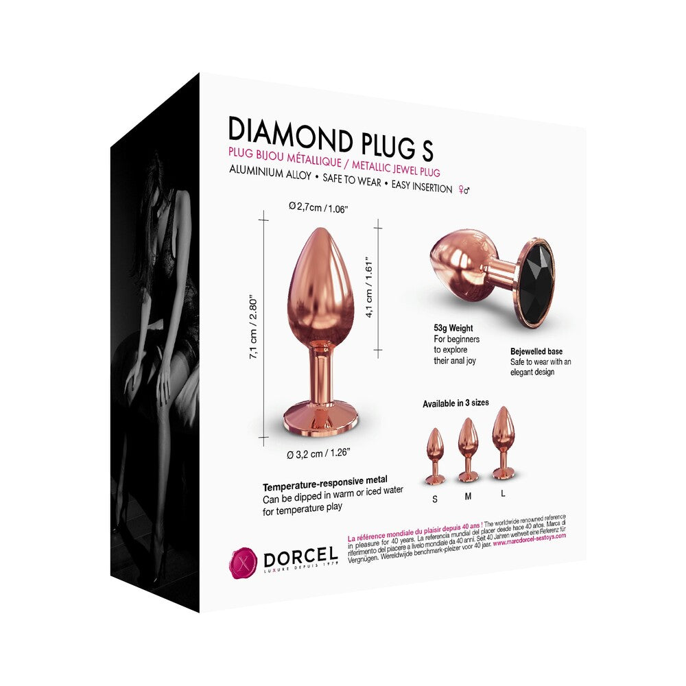 Dorcel Diamond Butt Plug Rose Gold Small - UABDSM
