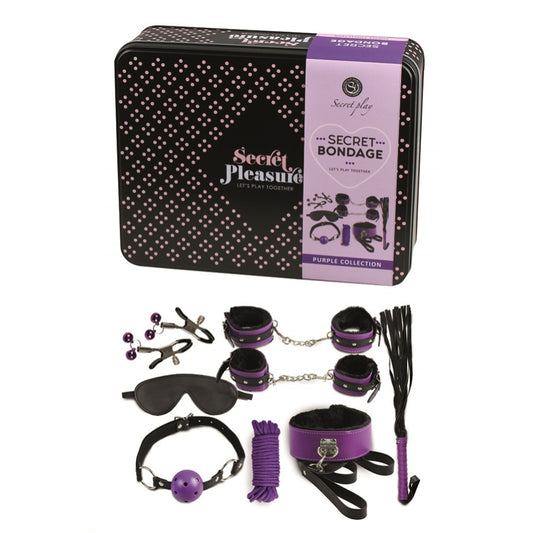 Secret Bondage Kit Black And Purple Collection - UABDSM