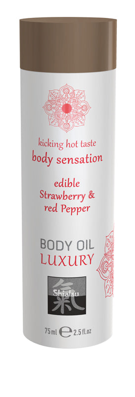 Luxury Body Oil Edible - Strawberry & Red Pepper - UABDSM
