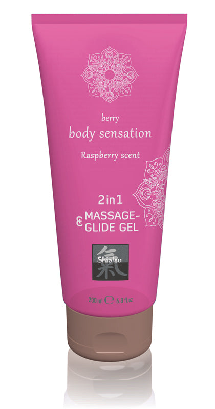 Massage- & Glide Gel 2 In 1 - Raspberry - UABDSM