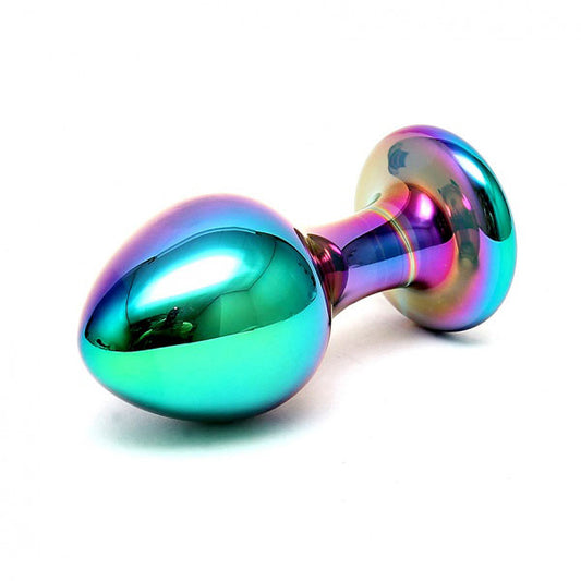 Sensual Multi Coloured Glass Melany Anal Dildo - UABDSM