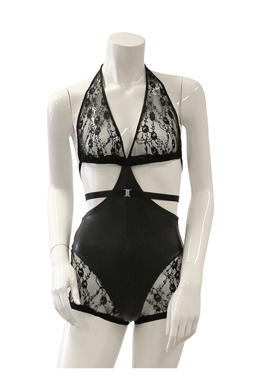 Gp Datex & Lace Cut-out Teddy 2xl