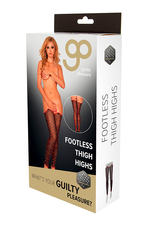 Gp Printed Footless Thigh Highs Xl