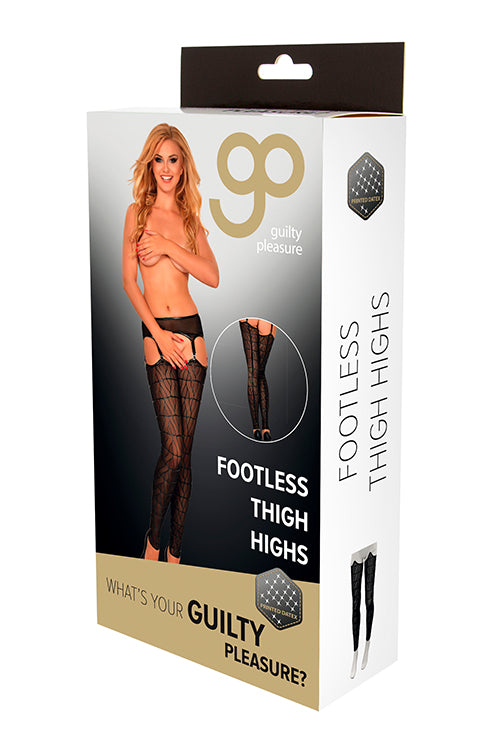 Gp Printed Datex Footless Thighhighs Xl