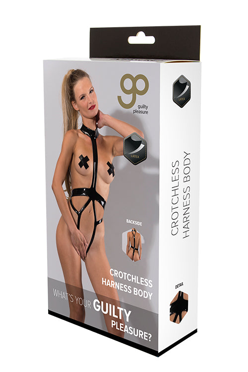 Gp Latex Crotchless Harness Body S