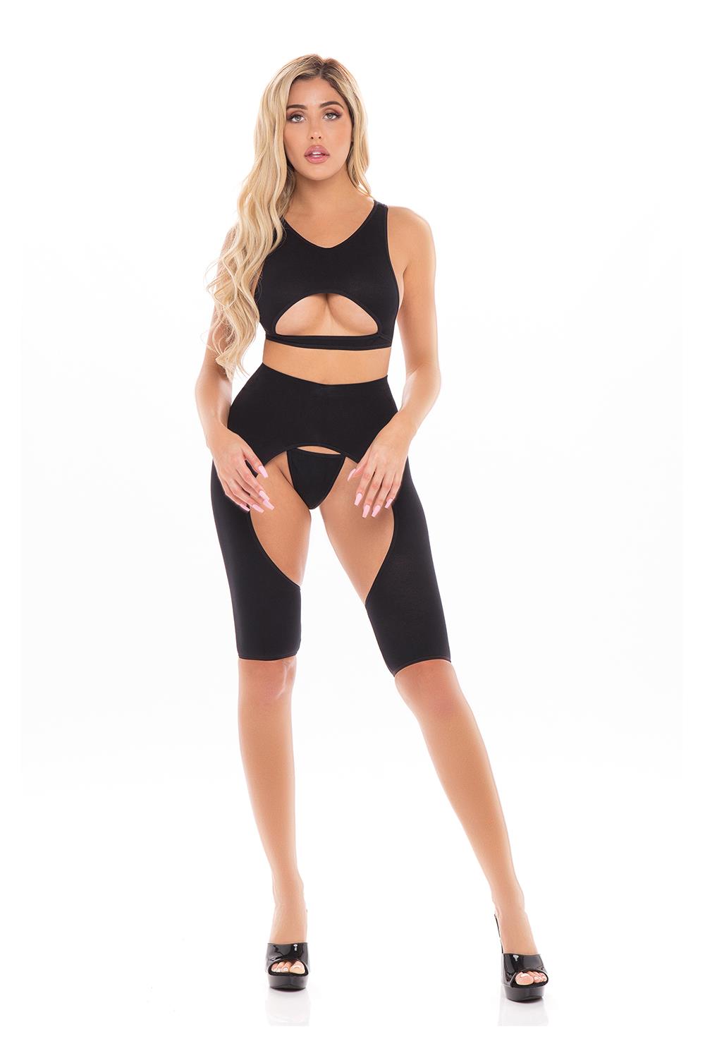 Leg Up 3pc Short Set Black Os