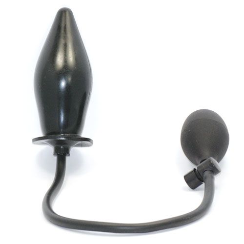Pump N  Play Black Inflatable Butt Plug - UABDSM