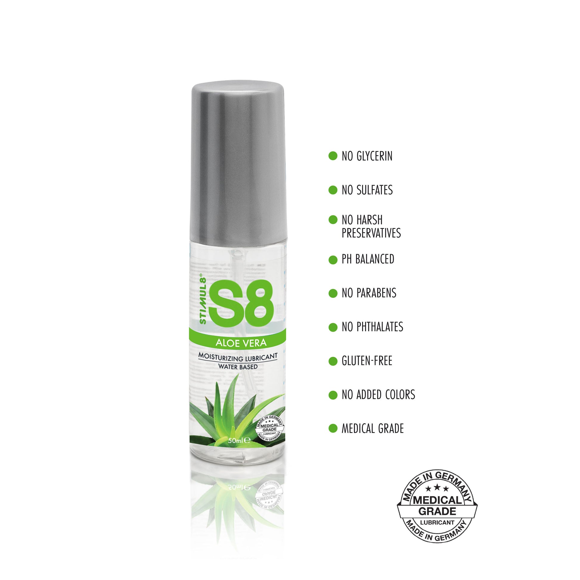 S8 Water Based Aloe Vera Lube 50ml - UABDSM