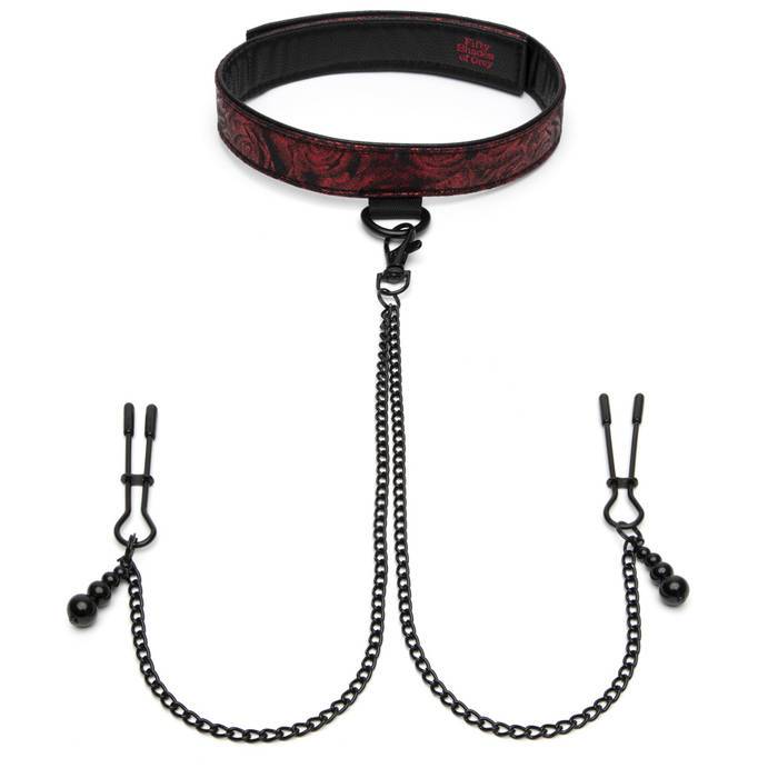 Fifty Shades of Grey Sweet Anticipation Collar Nipple Clamps - UABDSM