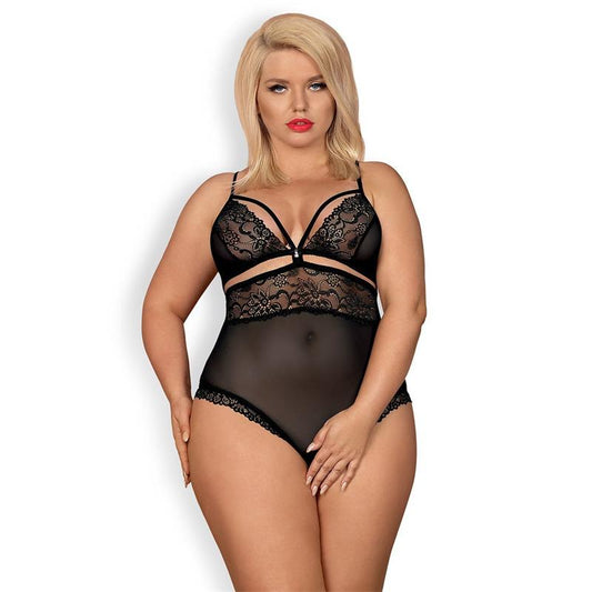 838-TED-1 Bodysuit with Open Crotch Black - UABDSM