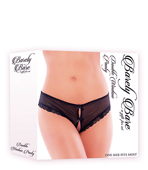 Barely Bare Double Window Panty Black