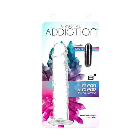 Crystal Addiction 8 Inch Clear Dildo - UABDSM