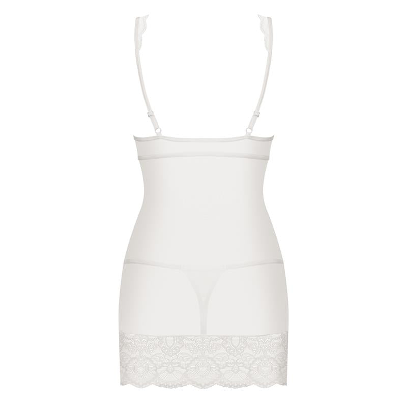 853-CHE-2 Chemise AND Thong White - UABDSM