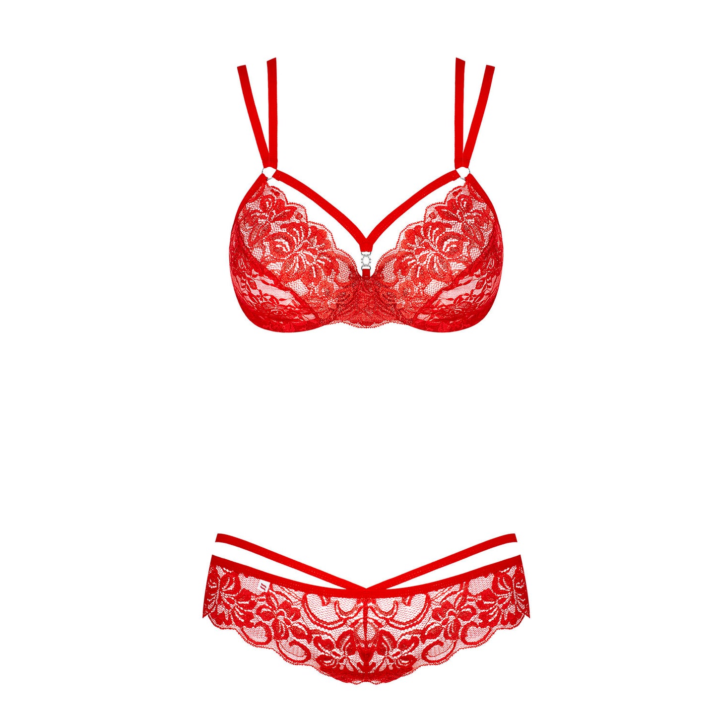 Obsessive Red Lace Bra And G-String - UABDSM
