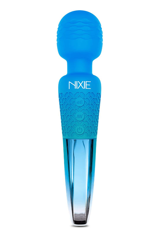 Nixie  Rechargeable Wand Massager Blue Ombre Metallic