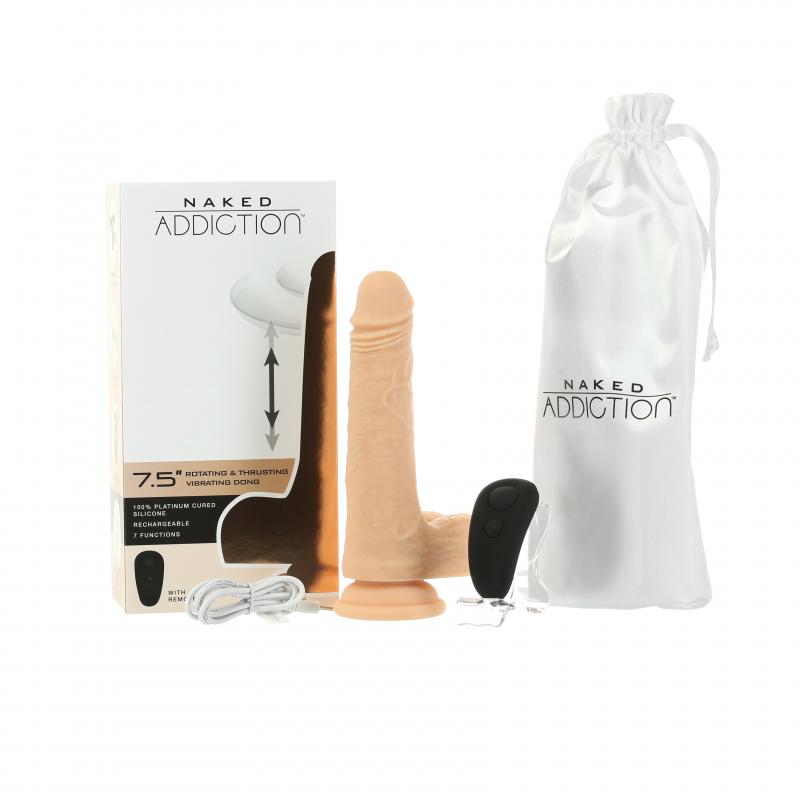 Naked Addiction - Realistic Rotating And Thrusting Dildo With Remote Contro - UABDSM
